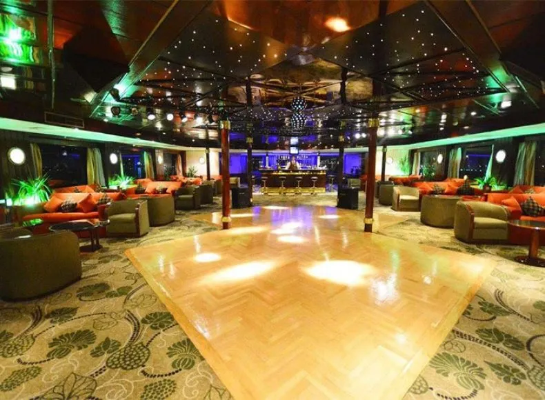 Lounge aboard the Radamis I Nile Cruise Nile cruise